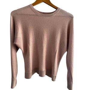 Lululemon Size 6 Cashlu Knit Sweater Pullover Pink Bliss Dolman Cashmere Blend